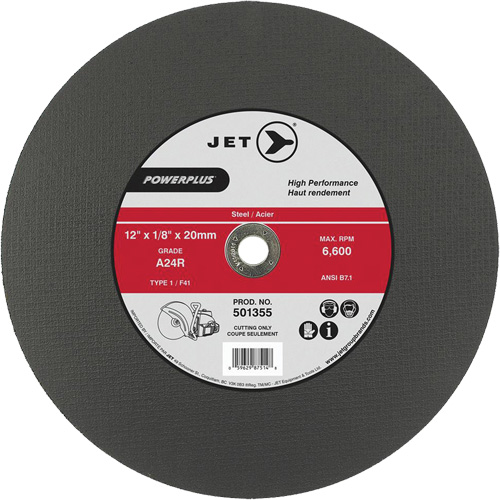A24R PowerPlus Cut-Off Wheel, 14" x 1/8", 20 mm Arbor, Type 1, 5500 RPM Pathway Supply LP