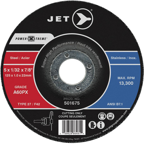 A60PX Power-Xtreme Cut-Off Wheel, 6" x 3/64", 7/8" Arbor, Type 27, 10200 RPM Pathway Supply LP