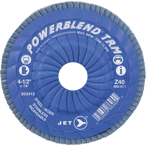 Disque &agrave; feuillets PowerBlend ajustable, 5" x 7/8", Type 29, Grain Z40, Alumine de zirconium Pathway Supply LP