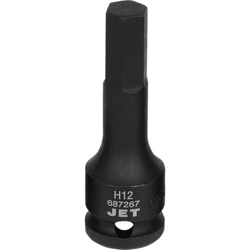 Impact Socket Bits, Hex, 12 mm x 1/2" Drive Pathway Supply LP