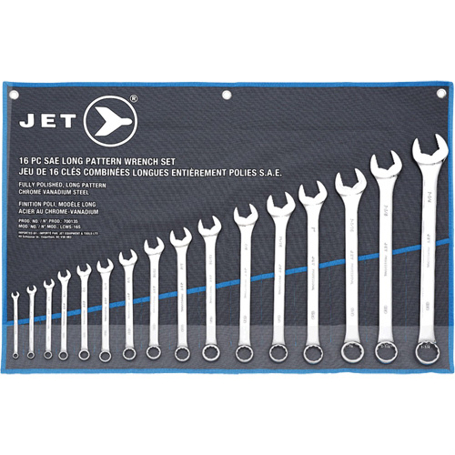 LCWS-16S Long Pattern Combination Wrench Sets, Combination, 16 Pieces, Imperial Pathway Supply LP
