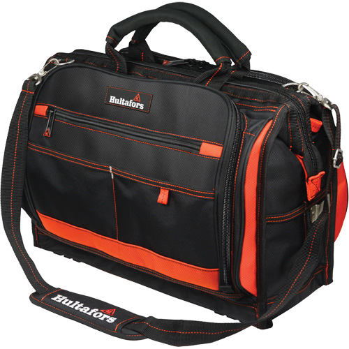 Porte-outils &agrave; compartiments multiples de 18", Polyester balistique, 50 pochettes, Noir/Rouge Pathway Supply LP
