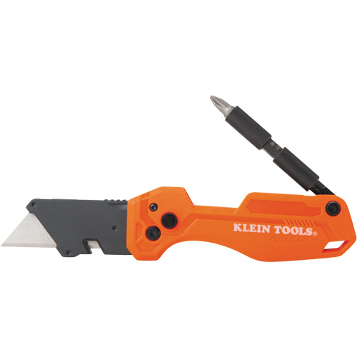 Folding Utility Knife With Driver, 1" Blade, Steel Blade, Plastic Handle Pathway Supply LP