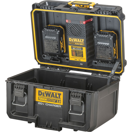 ToughSystem&reg; 2.0 20V Dual Port Charger, 14" x 15" x 9", Black/Yellow Pathway Supply LP