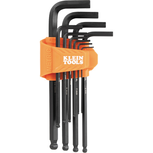 L-Style Long Ball-End Hex Key Set, 10 Pcs., Metric Pathway Supply LP