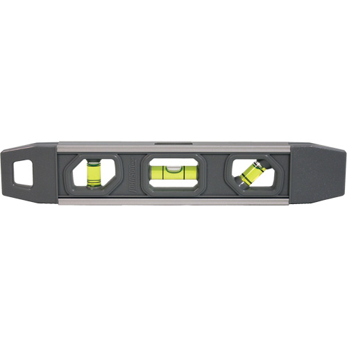 Niveau torpille, 9" lo, Aluminium, 3 fioles, Magn&eacute;tique Pathway Supply LP