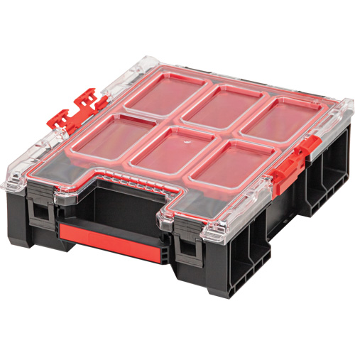 Organisateur moyen haut avec bacs Arx, 10-2/5" x 14-3/10" x 4-1/5", Noir Pathway Supply LP