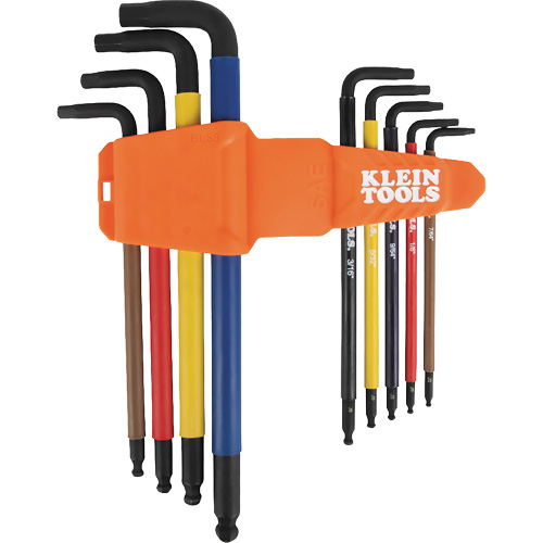 Jeu de cl&eacute; hex de style L extra longues et chromocod&eacute;es avec support, 9 mcx, Imp&eacute;rial Pathway Supply LP