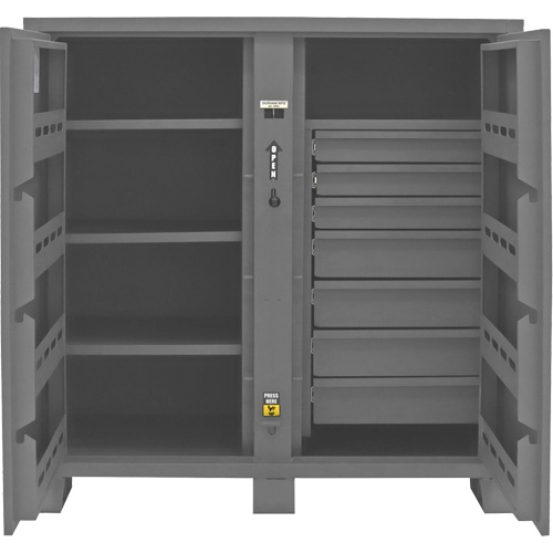 Jobsite Storage Cabinet, Steel, 59 Cubic Feet, Grey Pathway Supply LP