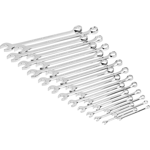 12-Point Long Pattern Combination Metric Wrench Set in Foam Storage Tray, Open-Ended, 24 Pieces, Metric Pathway Supply LP