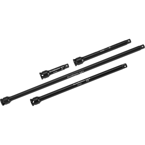 Drive Impact Extension Set, 3/8" Drive, Manganese Phosphate Finish, 4 Pcs Pathway Supply LP