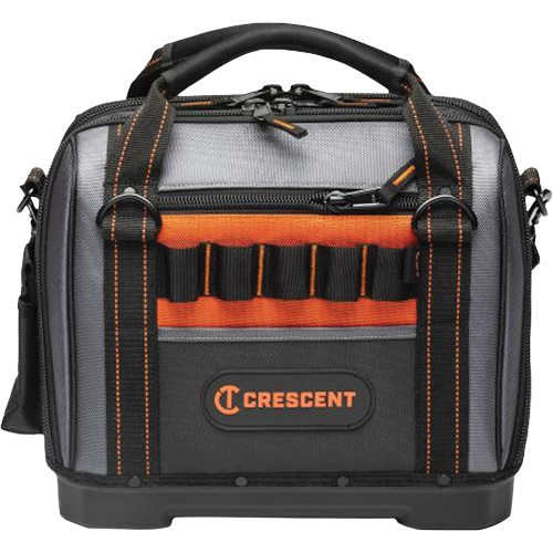 14" Tradesman Closed Top Tool Bag, Polyester, 32 Pockets, Black/Grey Pathway Supply LP