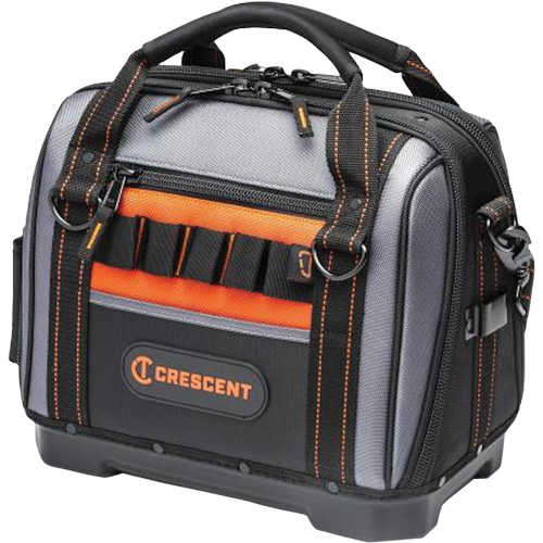 14" Tradesman Closed Top Tool Bag, Polyester, 32 Pockets, Black/Grey Pathway Supply LP