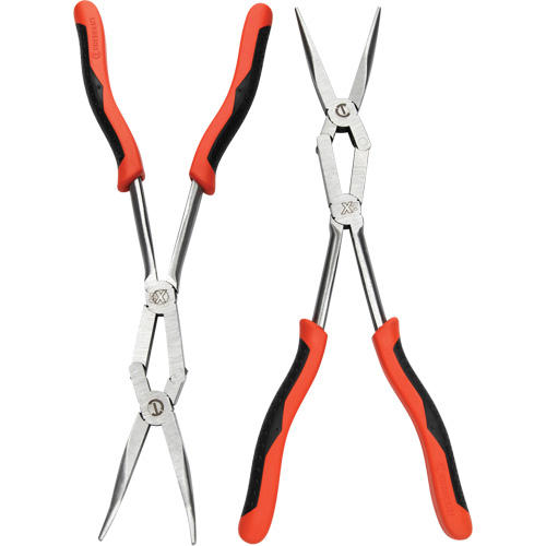 X2 Straight and Bent Long Nose Dual Material Plier Set, 2 Pieces Pathway Supply LP