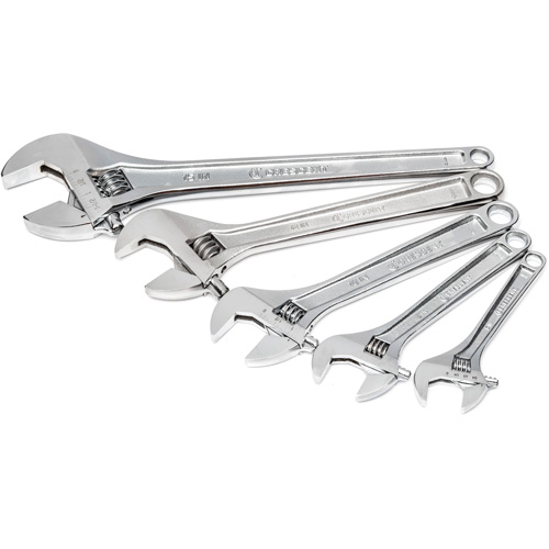 Chrome Wrench Set, Adjustable, 5 Pieces, Imperial and Metric Pathway Supply LP