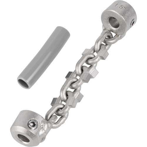 Chaîne de nettoyage de tuyaux de 1-1/4" - 1-1/2" pour c&acirc;ble de serpent &agrave; chaîne de 1/4" Pathway Supply LP