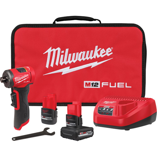 FUEL Right Angle Die Grinder Kit, 1/4" Collet, 12 V, Lithium-Ion Pathway Supply LP