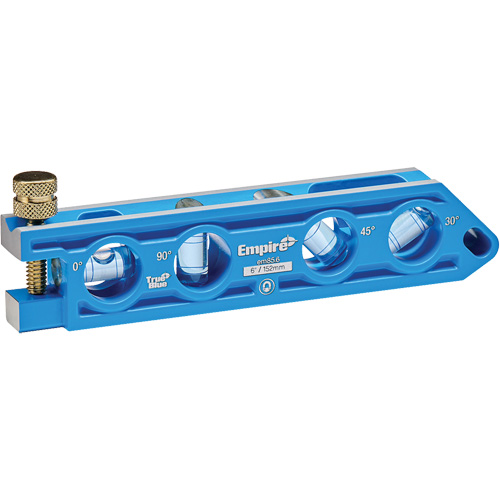 TRUE BLUE&reg; Die Cast Torpedo Level, 6" L, Aluminum, 4 Vials Pathway Supply LP