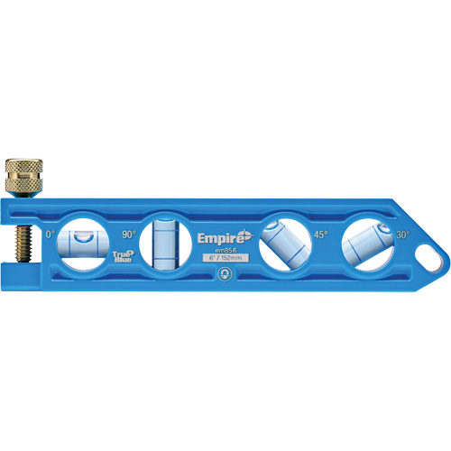 TRUE BLUE&reg; Die Cast Torpedo Level, 6" L, Aluminum, 4 Vials Pathway Supply LP