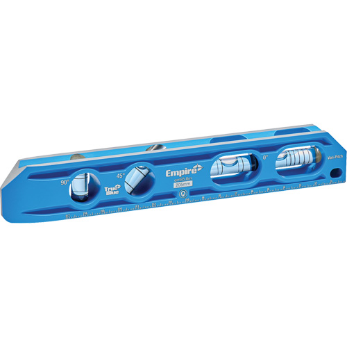 TRUE BLUE&reg; Die Cast Torpedo Level, 8" L, Aluminum, 4 Vials, Magnetic Pathway Supply LP