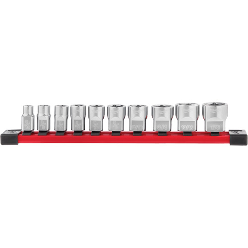SAE Sockets with Four Flat Sides, 10 Pcs, 3/8" Drive Size Pathway Supply LP