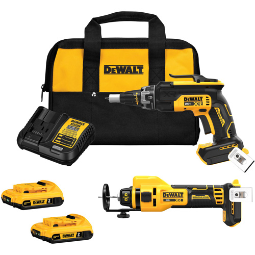 XR&reg; Brushless Drywall Screwgun & Cut-Out Tool Combo Kit, Lithium-Ion, 20 V Pathway Supply LP