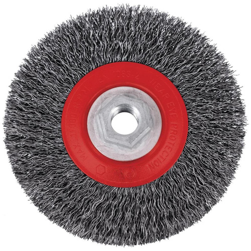 Brosse m&eacute;tallique &agrave; fils torsad&eacute;s &agrave; haut rendement 5C14T, 5" dia., Fils 0,014", Arbre 5/8"-11NC Pathway Supply LP