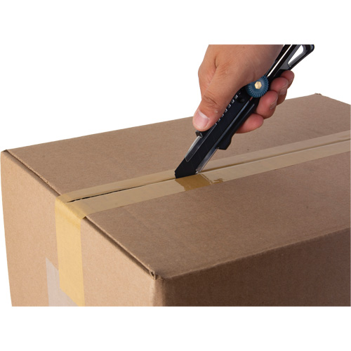 Couteau professionnel de 18 mm avec verrouillage &agrave; cliquet, Acier inoxydable, Robuste, Prise en Plastique Pathway Supply LP