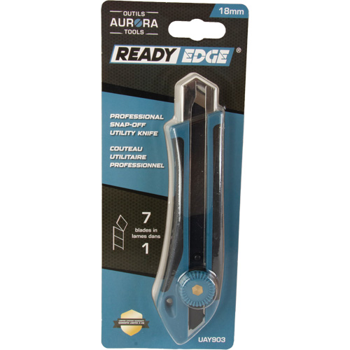Couteau professionnel de 18 mm, Acier inoxydable, Robuste, Prise en Caoutchouc Pathway Supply LP