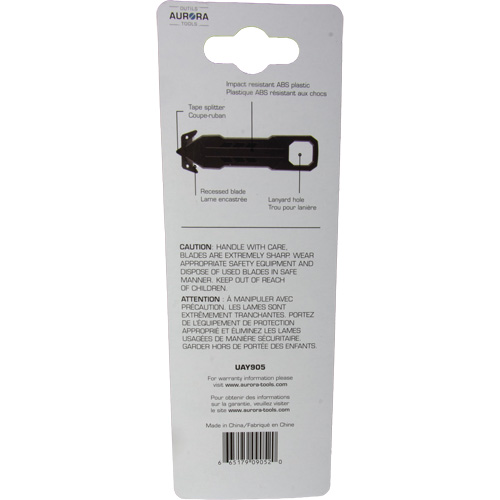 Couteau de s&eacute;curit&eacute; jetable , Acier inoxydable, Prise en Plastique Pathway Supply LP