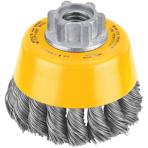 Brosse boisseau en fil de carbone torsad&eacute; &agrave; haute performance, 3" dia. x 5/8"-11 arbre Pathway Supply LP