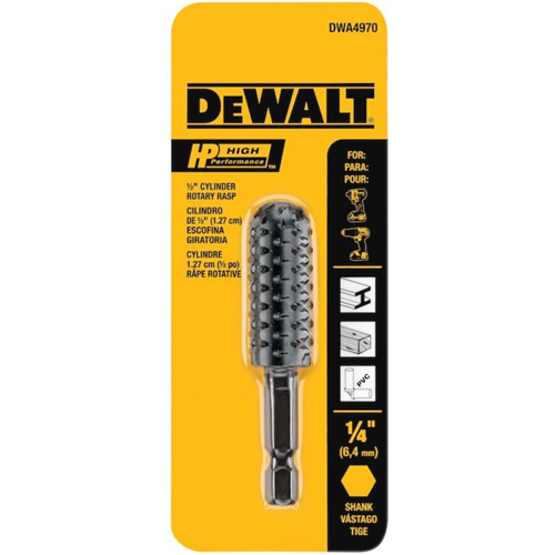 High Performance 1/2" Cylinder Rotary Rasp with 1/4" Hex Shank Pathway Supply LP