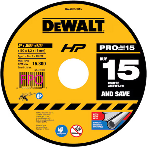 All-Purpose Cutting Wheel, 4" x 0.45", 5/8" Arbor, Type 1, Aluminum Oxide Pathway Supply LP