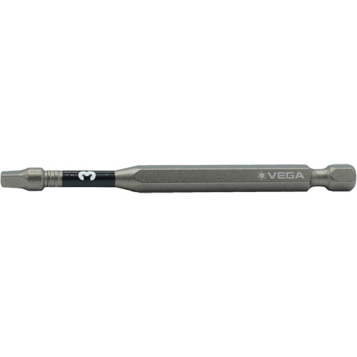 Impactech&reg; Power Bit, Square, #3 Tip, 1/4" Drive Size, 6" Length Pathway Supply LP