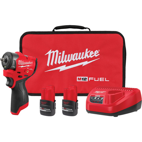 M12 FUEL Subcompact Impact Wrench with Friction Ring Kit, 12 V, 3/8" Socket Pathway Supply LP