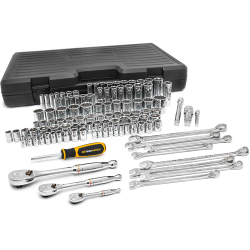 Jeu d'outils pour m&eacute;caniciens &agrave; 6 et 12 pans standards et profonds de 1/4", 3/8" et 1/2" SAE/m&eacute;triques Pathway Supply LP