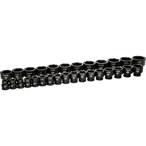 Jeu de douilles SAE &agrave; 6 pans, 29 Mcx, Chocs, Prise de 3/4" Pathway Supply LP