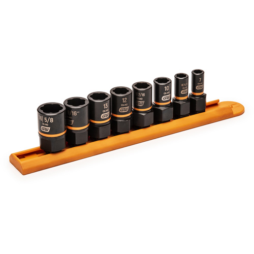 Bolt Biter Extraction Socket Set, 8 Pcs, Impact, 1/4"/3/8" Drive Size Pathway Supply LP