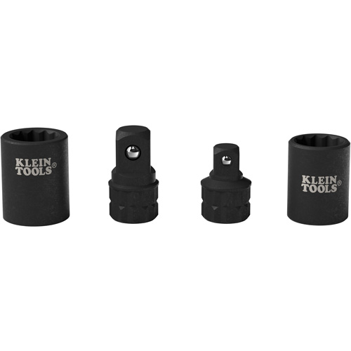 4-Piece KNECT Socket Wrench Adapter Set, Impact, 1/2"/3/8" Drive, 1/2"/3/8" Socket, 0.98" L, Ball Pathway Supply LP