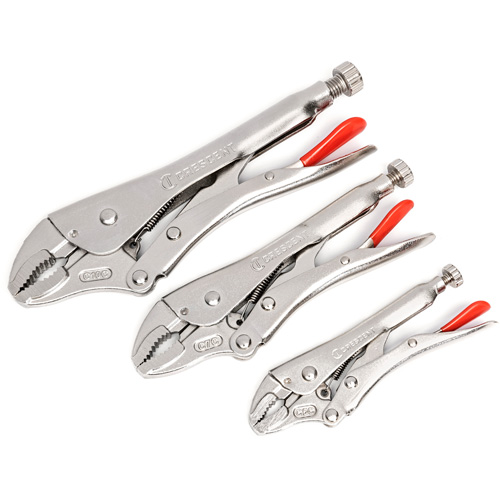 Curved Jaw Locking Pliers with Wire Cutter Set, 3 Pieces Pathway Supply LP