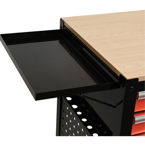 Utility Cart, 4 Drawers, Black/Orange Pathway Supply LP