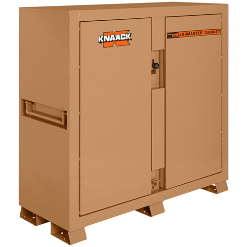 Model 109 Jobsite Cabinet with Padlock, Steel, 47.5 Cubic Feet, Tan Pathway Supply LP
