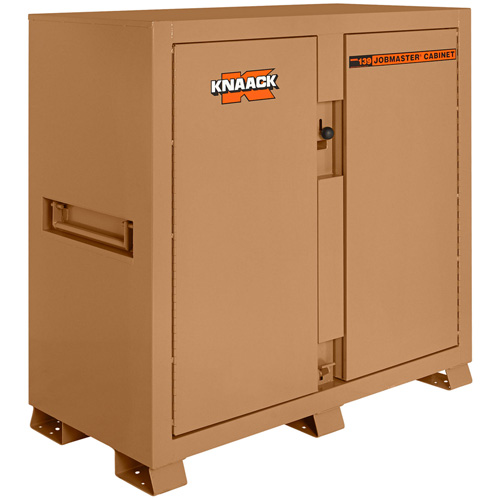 Model 139 Jobsite Cabinet with Padlock, Steel, 59.4 Cubic Feet, Tan Pathway Supply LP