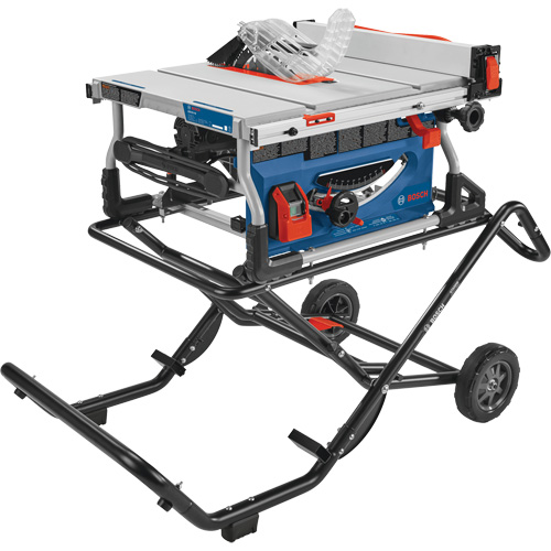 Jobsite Table Saw with Gravity-Rise Wheeled Stand, 120 V, 15 A, 3800 RPM Pathway Supply LP