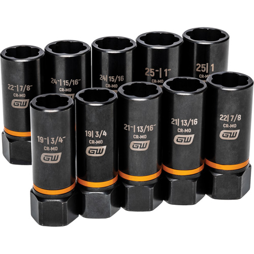 Jeu de douilles d'extraction Bolt Biter, 10 Mcx, Chocs, Prise de 1/2", Profond Pathway Supply LP