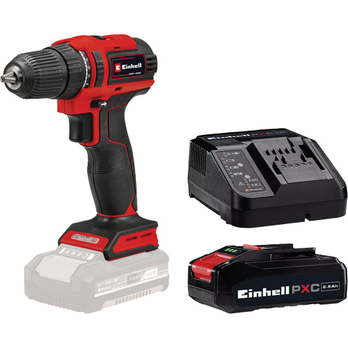 Perceuse-visseuse sans fil avec batterie 2,5 Ah PXC et ensemble chargeur de d&eacute;part, Lithium-ion, 18 V, Mandrin 3/8", Couple 354 lb-po Pathway Supply LP