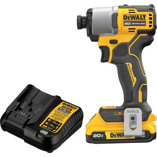 Brushless Cordless Impact Driver Kit, 1/4", 1700 in-lbs Max. Torque, 20 V, Lithium-Ion Pathway Supply LP