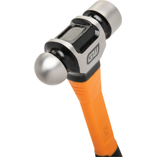 Ball Pein Hammer, 24 oz. Head Weight, Plain/Polished Face, Fibreglass Handle Pathway Supply LP