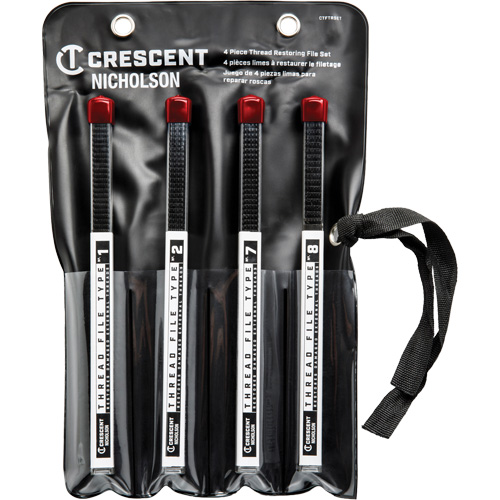 4-Piece Thread Restoring File Set, Square, 9" Pathway Supply LP