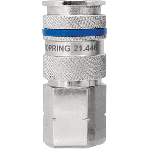 Raccord industriel rapide QUIKSILVER, Laiton nickel&eacute;, 1/4", NPT femelle, 435 PSI Pathway Supply LP